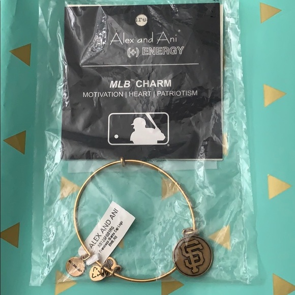 NIB Alex and Ani MLB Charm SF Giants Bracelet - Picture 3 of 5